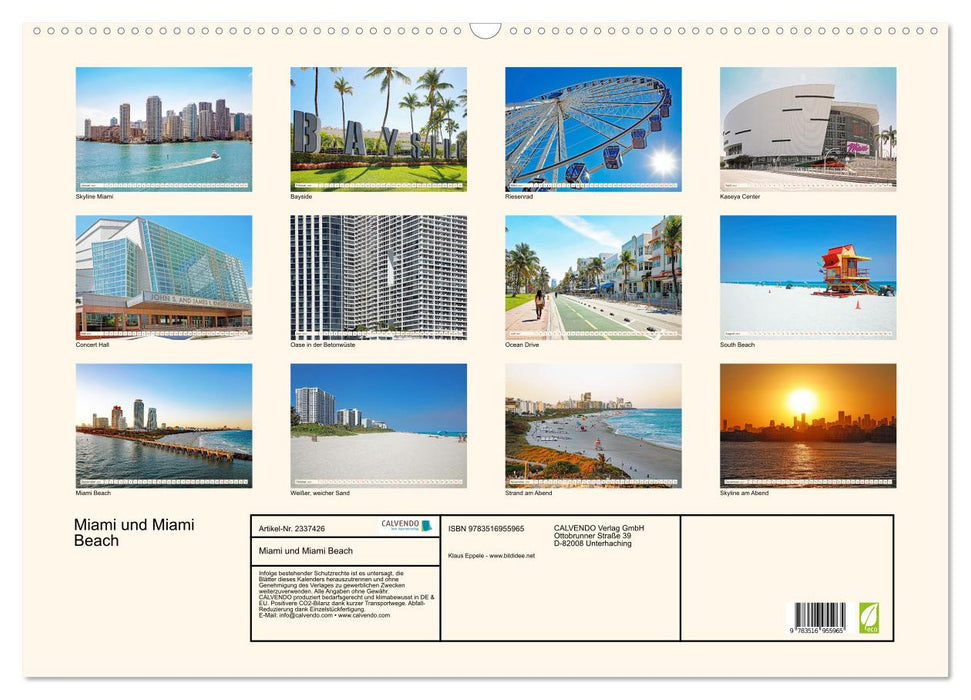 Miami und Miami Beach (CALVENDO Wandkalender 2027)