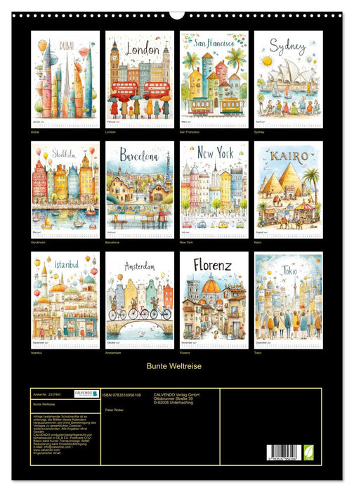 Bunte Weltreise (CALVENDO Wandkalender 2027)