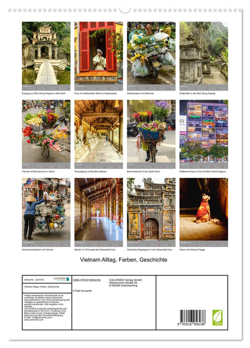 Vietnam Alltag, Farben, Geschichte (CALVENDO Premium Wandkalender 2027)
