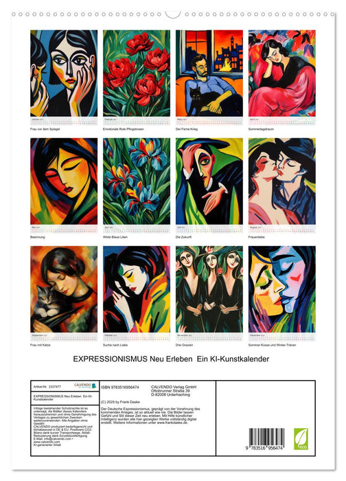 EXPRESSIONISMUS Neu Erleben Ein KI-Kunstkalender (CALVENDO Premium Wandkalender 2027)