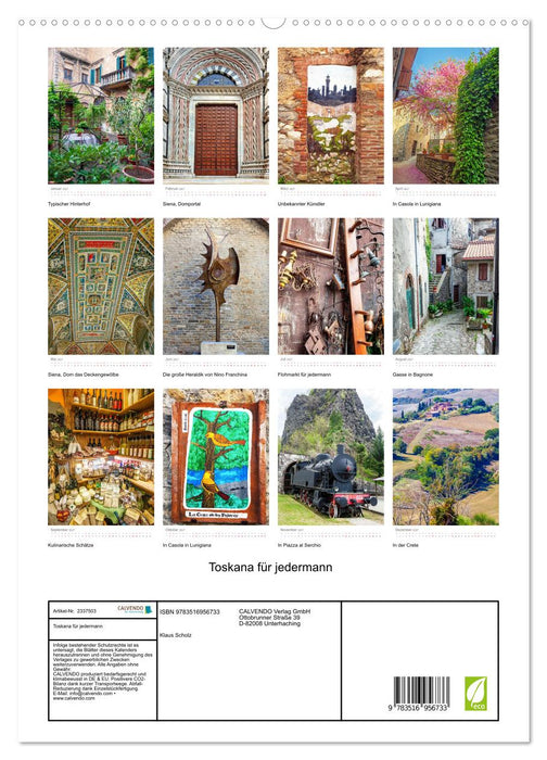 Toskana für jedermann (CALVENDO Premium Wandkalender 2027)