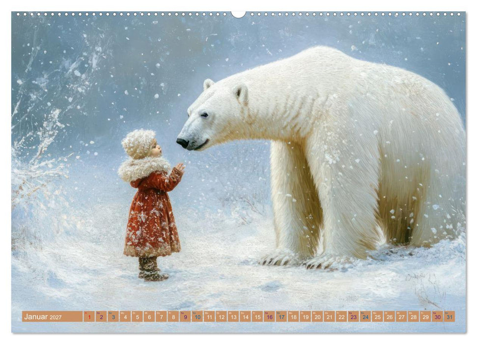 Verträumte Begegnungen - Kinderkalender (CALVENDO Wandkalender 2027)