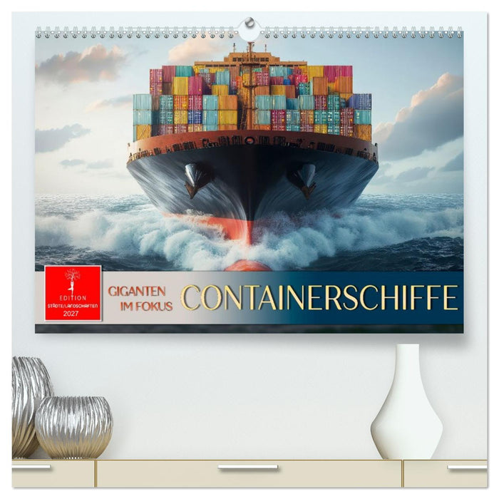 Containerschiffe - Giganten im Fokus (CALVENDO Premium Wandkalender 2027)
