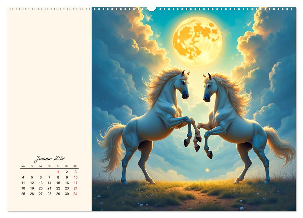 Fantasiewelten - Pferde (CALVENDO Premium Wandkalender 2027)