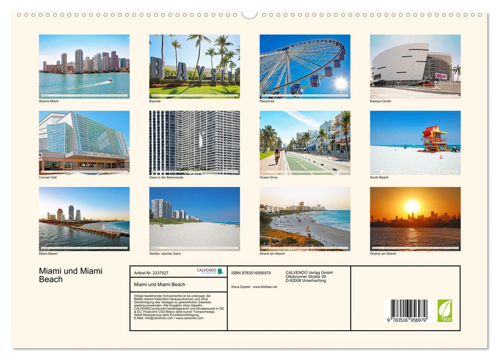 Miami und Miami Beach (CALVENDO Premium Wandkalender 2027)