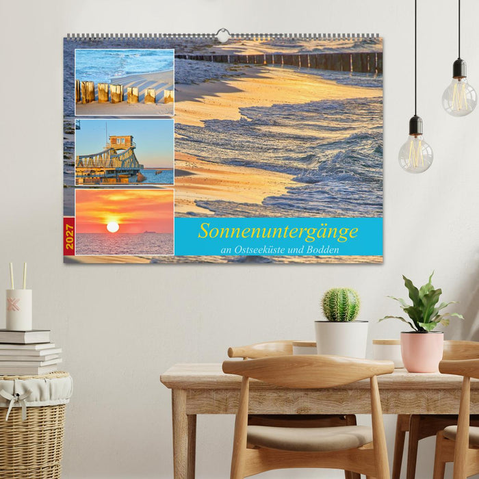 Sonnenuntergänge an Ostseeküste und Bodden (CALVENDO Wandkalender 2027)