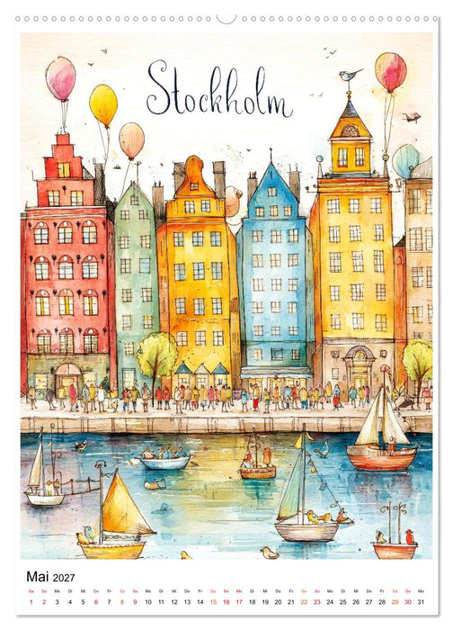 Bunte Weltreise (CALVENDO Premium Wandkalender 2027)