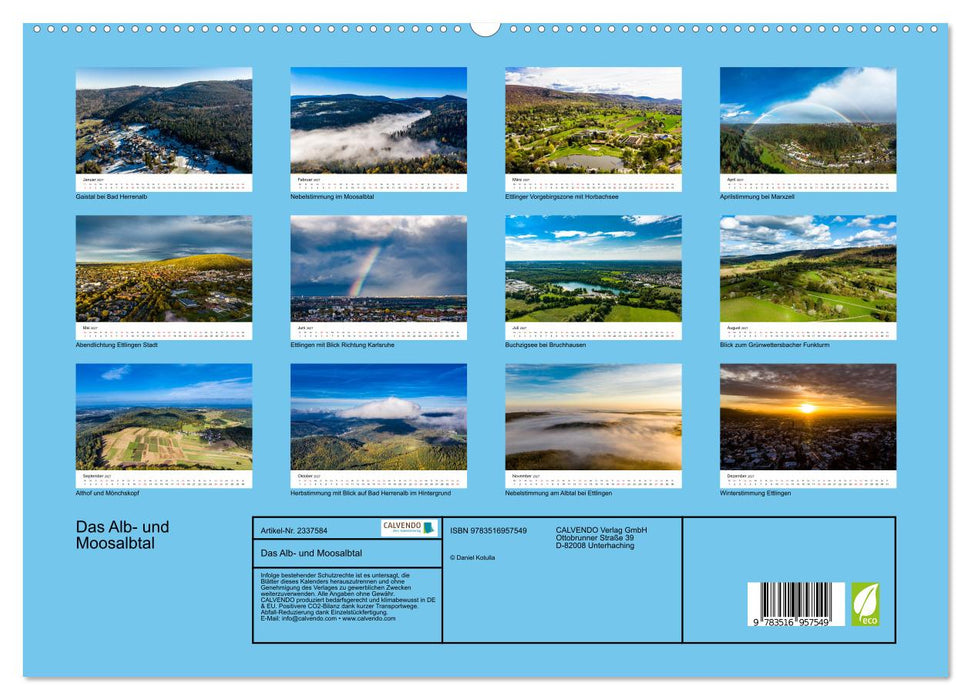 Das Alb- und Moosalbtal (CALVENDO Premium Wandkalender 2027)