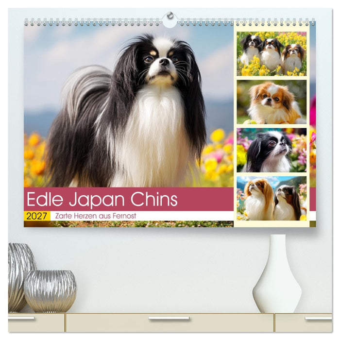Edle Japan Chins. Zarte Herzen aus Fernost (CALVENDO Premium Wandkalender 2027)