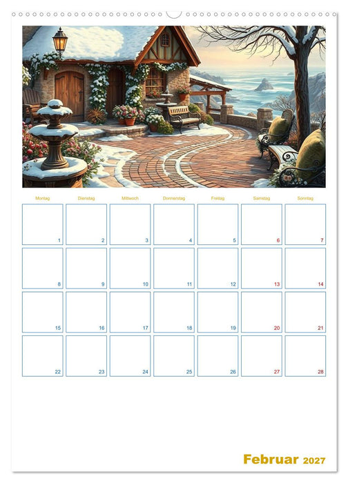 Cottageträume - Ein Jahr voller ländlicher Magie (CALVENDO Premium Wandkalender 2027)