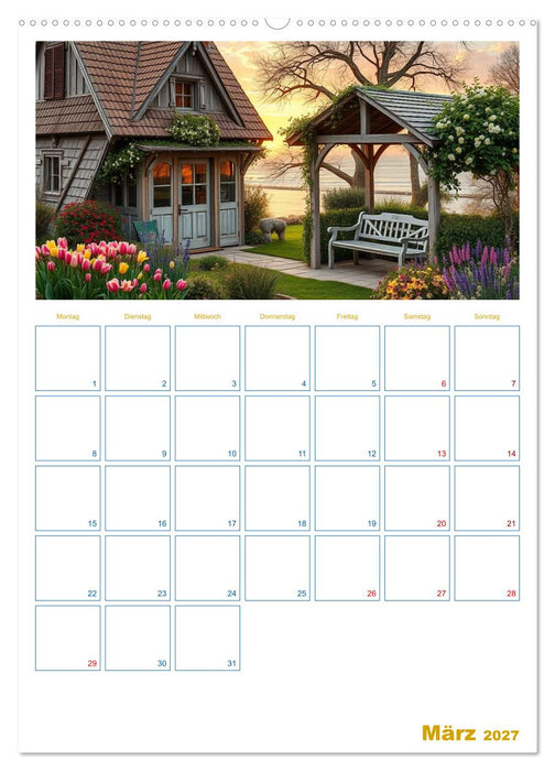 Cottageträume - Ein Jahr voller ländlicher Magie (CALVENDO Premium Wandkalender 2027)