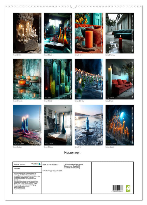 Kerzenwelt (CALVENDO Wandkalender 2027)