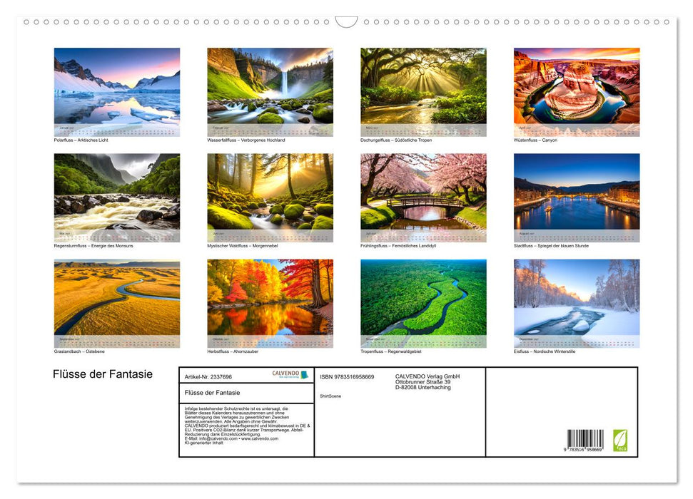 Flüsse der Fantasie (CALVENDO Wandkalender 2027)