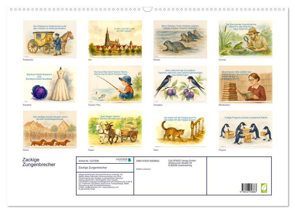 Zackige Zungenbrecher (CALVENDO Wandkalender 2027)