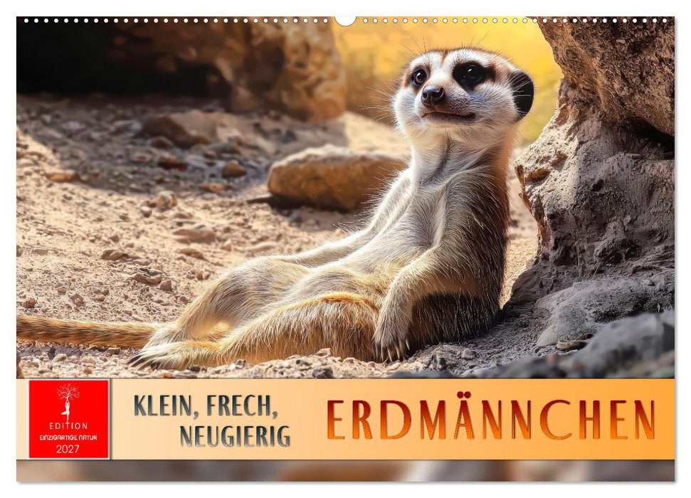 Erdmännchen - klein, frech, neugierig (CALVENDO Wandkalender 2027)