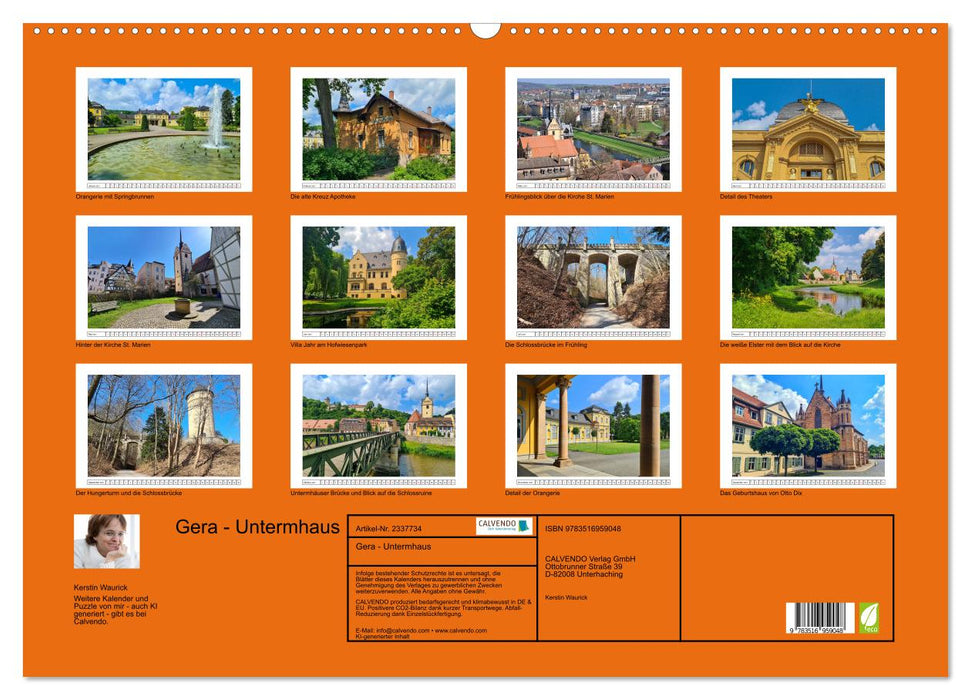 Gera - Untermhaus (CALVENDO Wandkalender 2027)