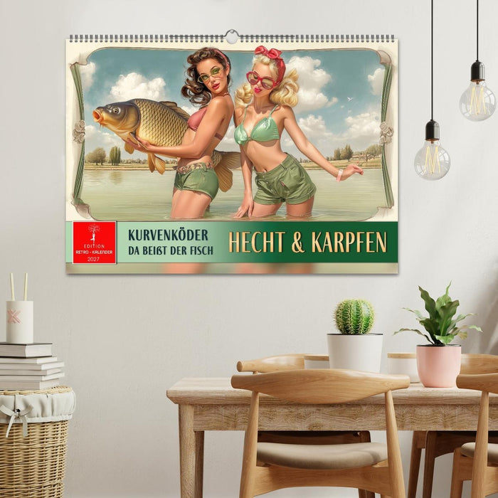 Hecht und Karpfen - Kurvenköder, da beißt der Fisch (CALVENDO Wandkalender 2027)