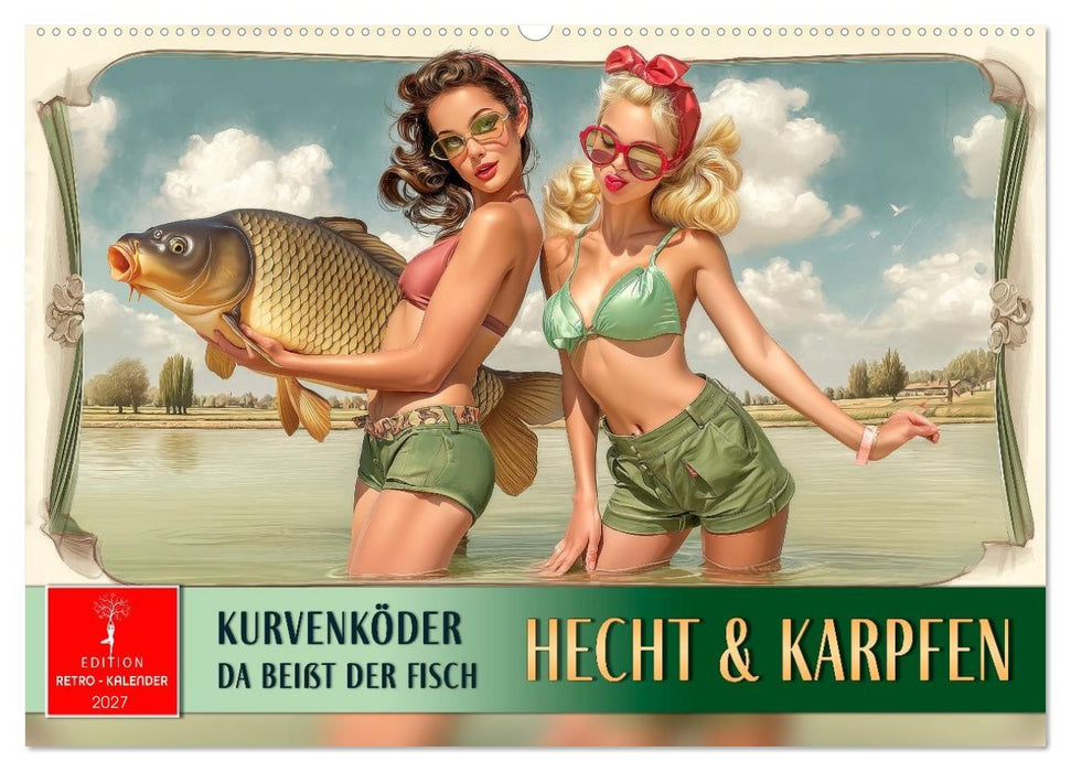 Hecht und Karpfen - Kurvenköder, da beißt der Fisch (CALVENDO Wandkalender 2027)