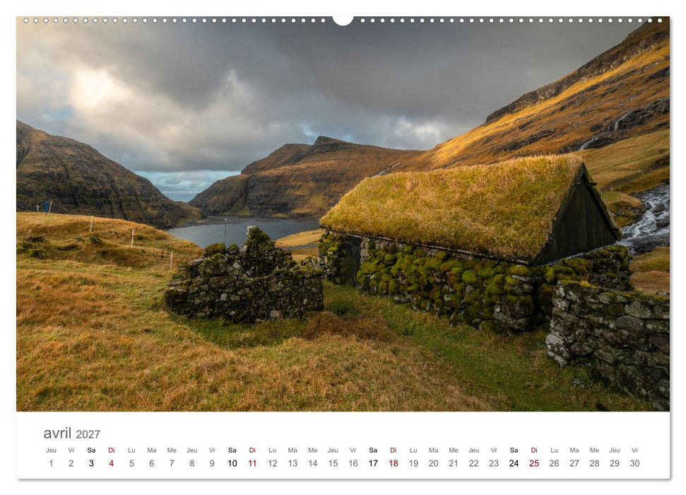 Lumières d'automne aux îles Féroé (CALVENDO Calendrier supérieur 2027)