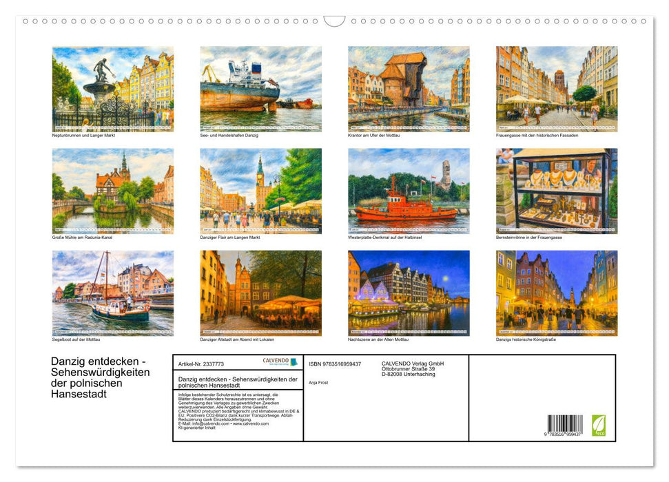 Danzig entdecken - Sehenswürdigkeiten der polnischen Hansestadt (CALVENDO Wandkalender 2027)