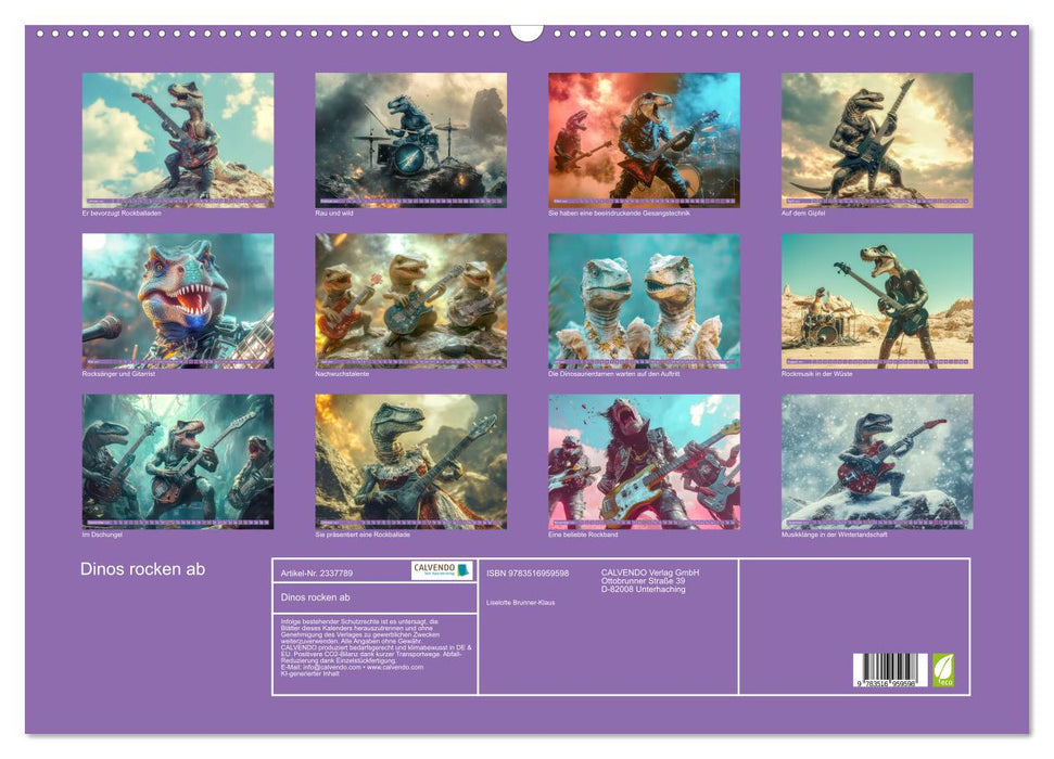 Dinos rocken ab (CALVENDO Wandkalender 2027)