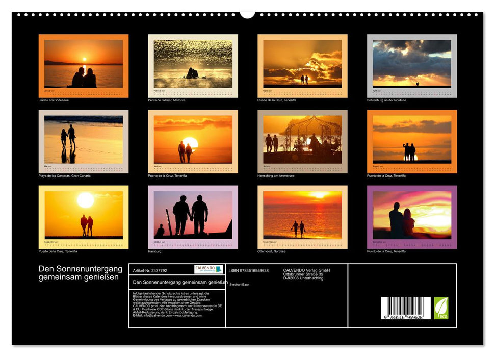 Den Sonnenuntergang gemeinsam genießen (CALVENDO Premium Wandkalender 2027)