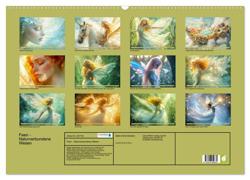 Feen - Naturverbundene Wesen (CALVENDO Wandkalender 2027)
