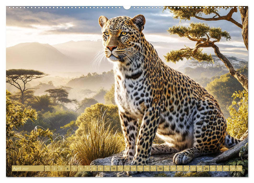Leoparden. Meister der Jagd im seidigen Fleckenfell (CALVENDO Wandkalender 2027)