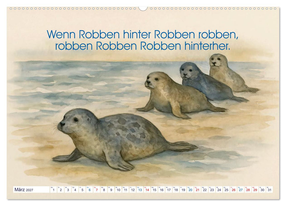 Zackige Zungenbrecher (CALVENDO Premium Wandkalender 2027)