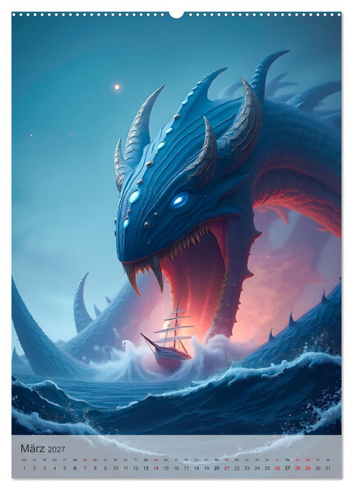 Slawische Mythologie - Götter, Helden und Monster (CALVENDO Wandkalender 2027)
