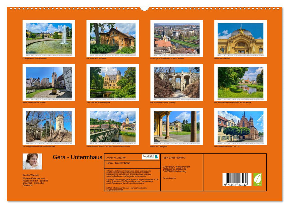 Gera - Untermhaus (CALVENDO Premium Wandkalender 2027)