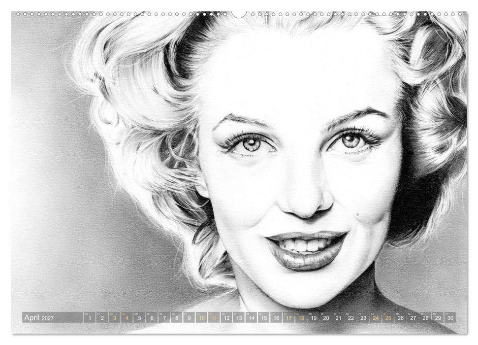 Hollywood Ikonen in Bleistift (CALVENDO Wandkalender 2027)