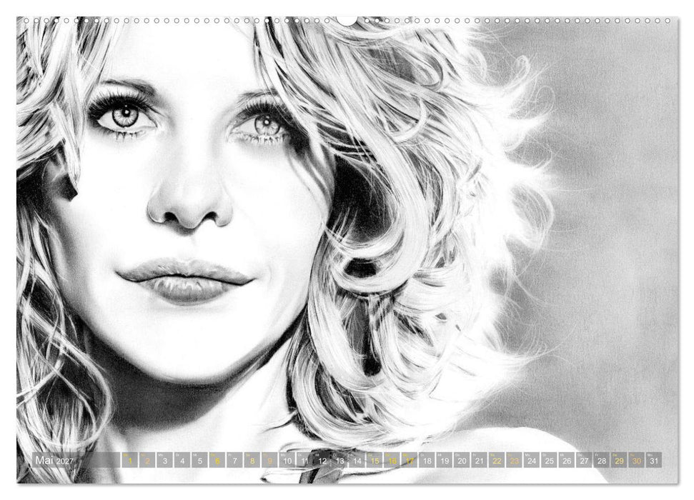 Hollywood Ikonen in Bleistift (CALVENDO Wandkalender 2027)
