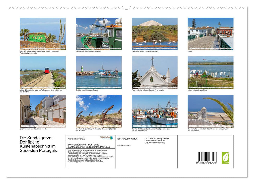 Die Sandalgarve - Der flache Küstenabschnitt im Südosten Portugals (CALVENDO Premium Wandkalender 2027)