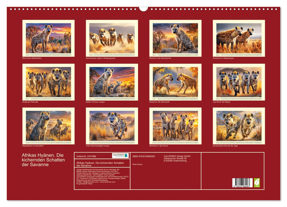 Afrikas Hyänen. Die kichernden Schatten der Savanne (CALVENDO Wandkalender 2027)