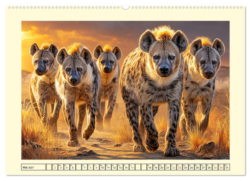 Afrikas Hyänen. Die kichernden Schatten der Savanne (CALVENDO Wandkalender 2027)