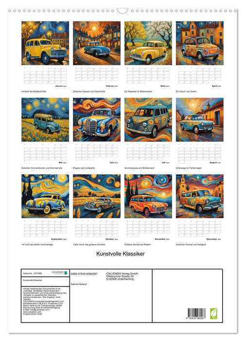 Kunstvolle Klassiker (CALVENDO Wandkalender 2027)
