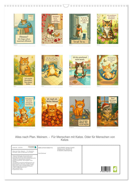 Alles nach Plan. Meinem. - Für Menschen mit Katze. Oder für Menschen von Katze. (CALVENDO Wandkalender 2027)
