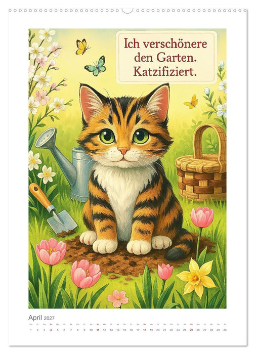 Alles nach Plan. Meinem. - Für Menschen mit Katze. Oder für Menschen von Katze. (CALVENDO Wandkalender 2027)