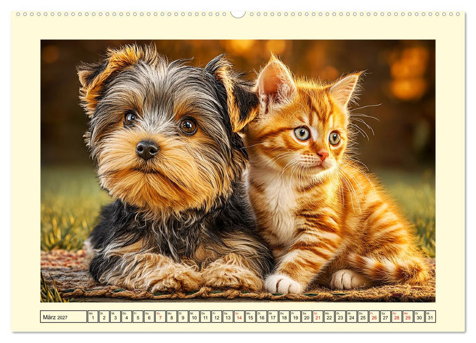 Yorkshire Terrier. Entzückende Minis mit Charme und Witz (CALVENDO Wandkalender 2027)