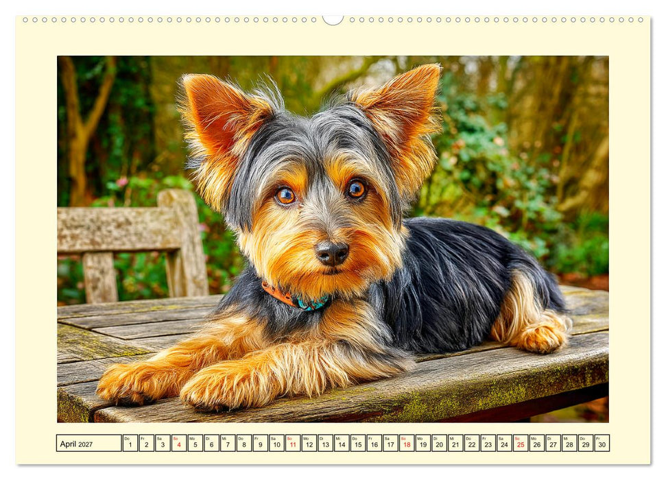 Yorkshire Terrier. Entzückende Minis mit Charme und Witz (CALVENDO Wandkalender 2027)