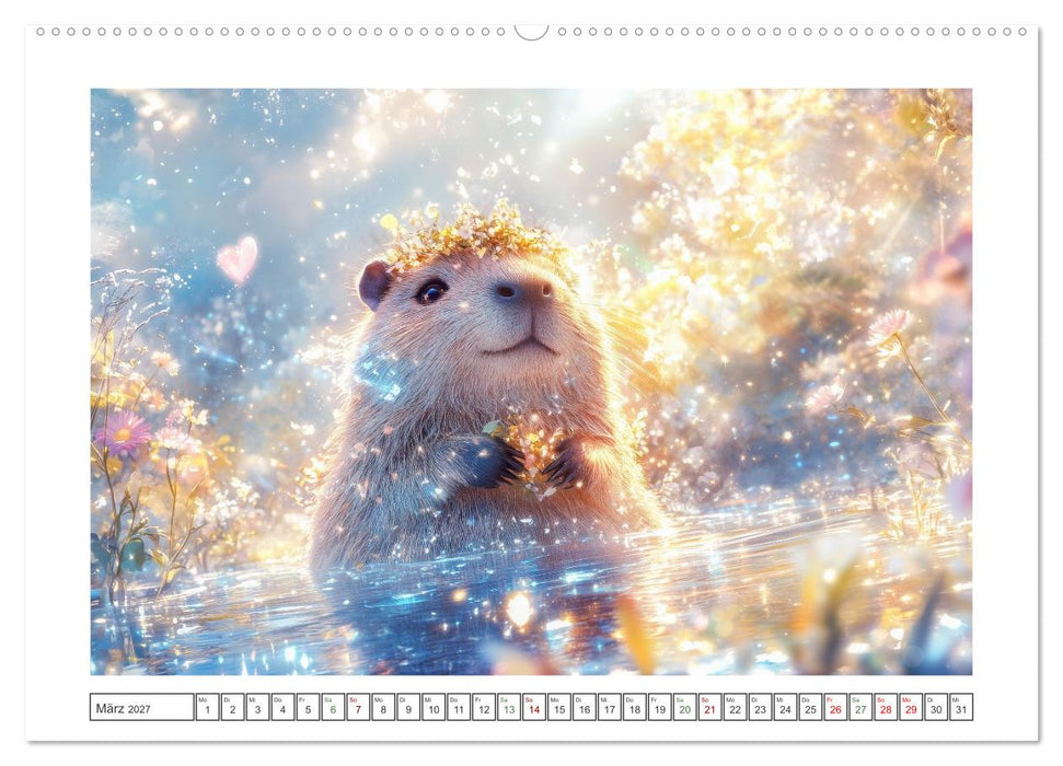 Capybara Zeit (CALVENDO Wandkalender 2027)