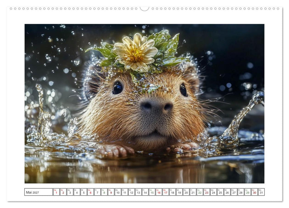 Capybara Zeit (CALVENDO Wandkalender 2027)