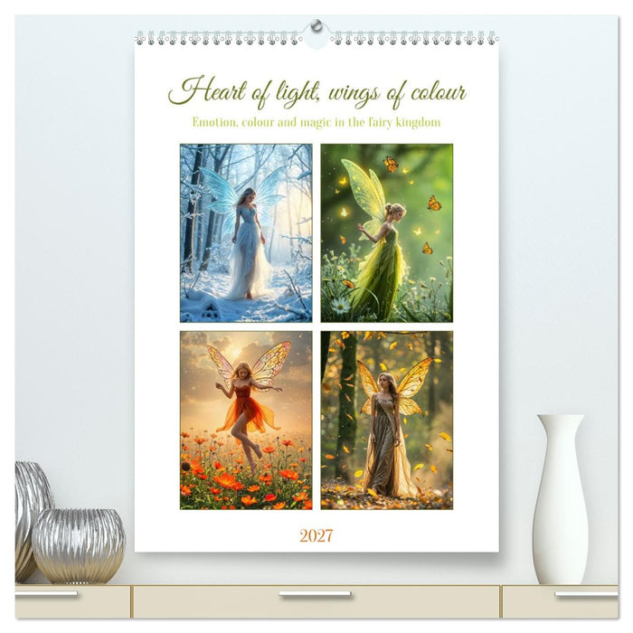 Heart of light, wings of colour - Emotion, colour and magic in the fairy kingdom (CALVENDO Premium-Calendar 2027)