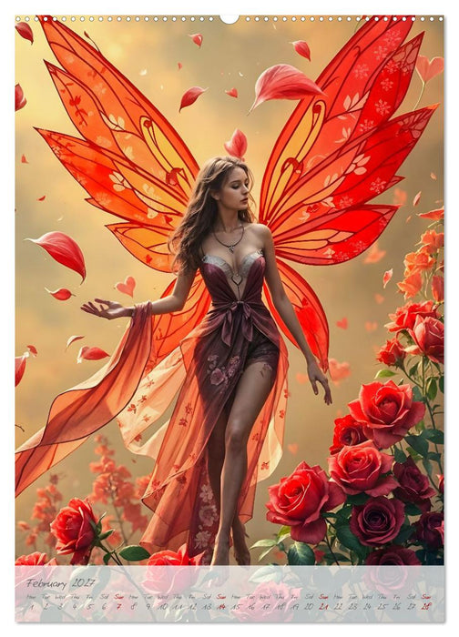 Heart of light, wings of colour - Emotion, colour and magic in the fairy kingdom (CALVENDO Premium-Calendar 2027)