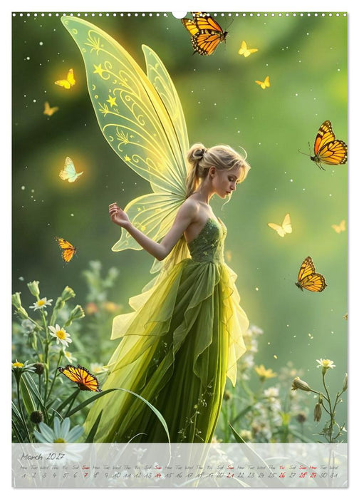 Heart of light, wings of colour - Emotion, colour and magic in the fairy kingdom (CALVENDO Premium-Calendar 2027)