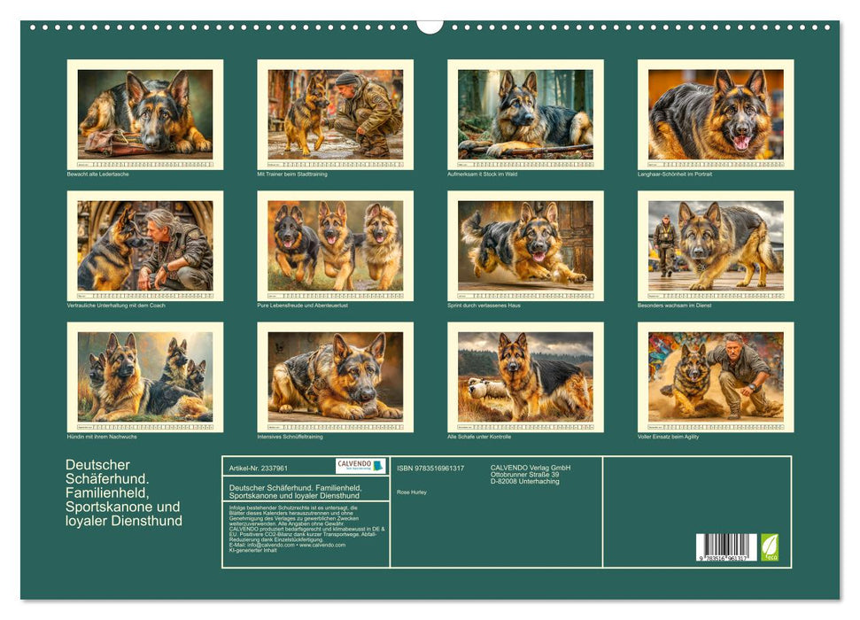 Deutscher Schäferhund. Familienheld, Sportskanone und loyaler Diensthund (CALVENDO Wandkalender 2027)