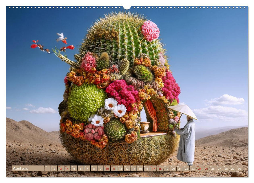 Kaktuswelten. Fantasie in Grün und Dorn (CALVENDO Wandkalender 2027)