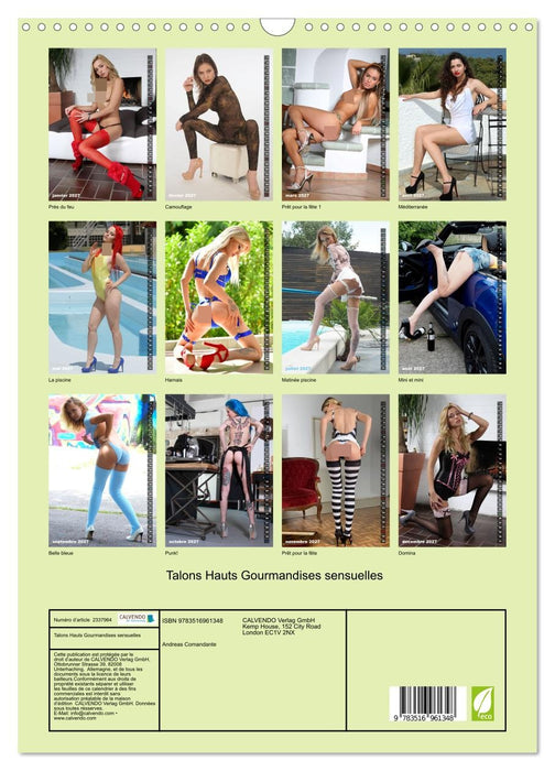 Talons Hauts Gourmandises sensuelles (CALVENDO Calendrier mensuel 2027)