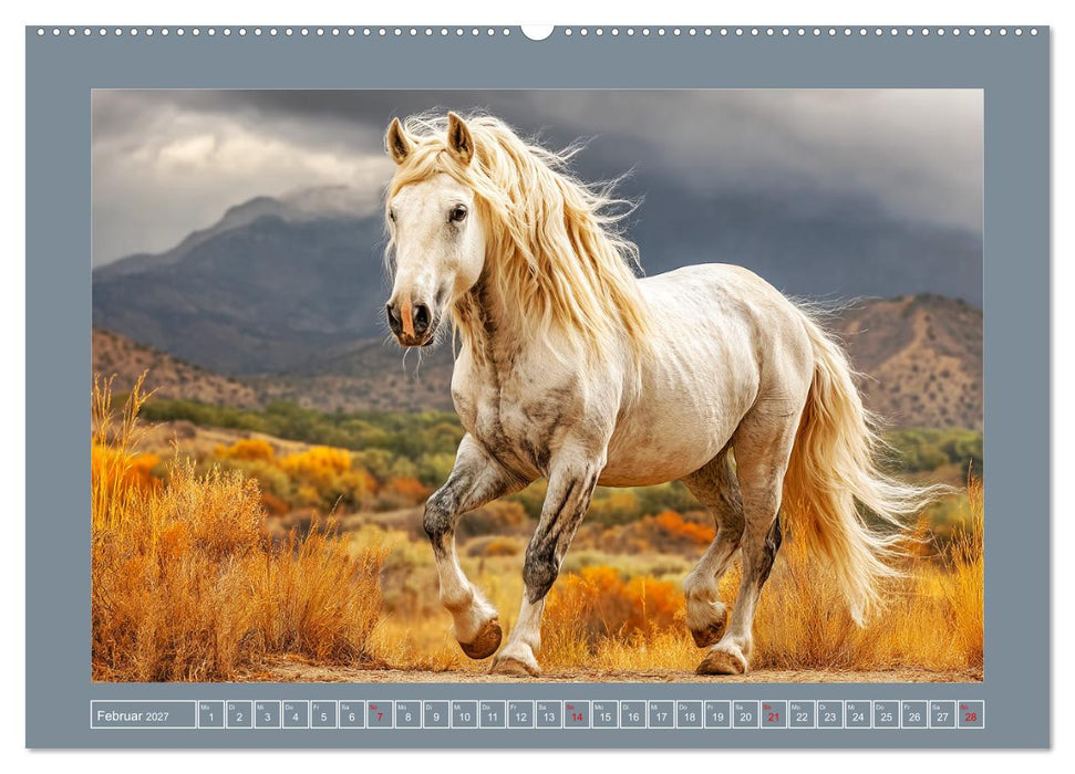 Mustangs. Pferde in ihrer wildesten Schönheit (CALVENDO Wandkalender 2027)
